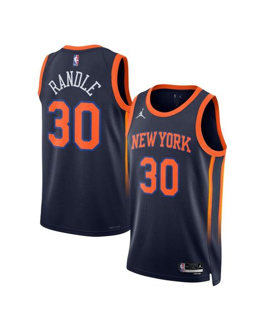 Nike Brand Julius Randle Navy New York Knicks 2022/23 Statement Edition ...