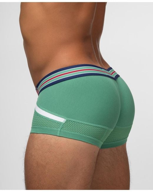 Rounderbum Green Varsity Anatomic Mini Trunk for men