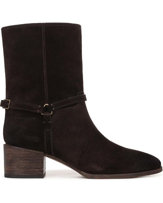 Franco Sarto Black Kian Round Toe Pull On Short Boots
