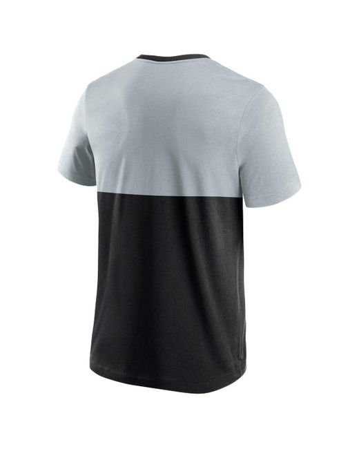 Fanatics Branded Black/gray Paris 2024 Edge Depth Outline Panel T-shirt for men