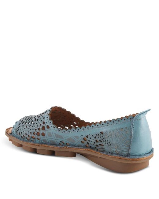 Spring Step Blue Brandal Slip-on Shoe