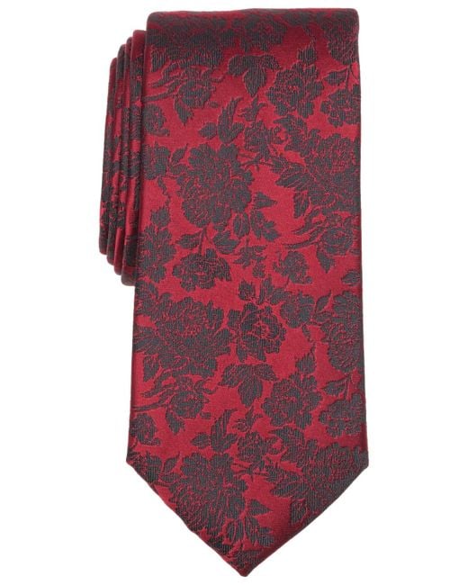 Michael Kors Red Newman Grid Tie for men