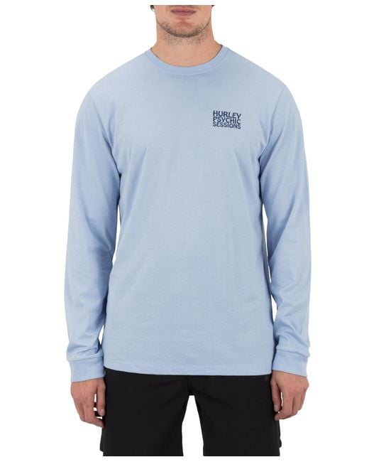 Hurley Blue H2o-dri Psychic Session Long-sleeve T-shirt for men