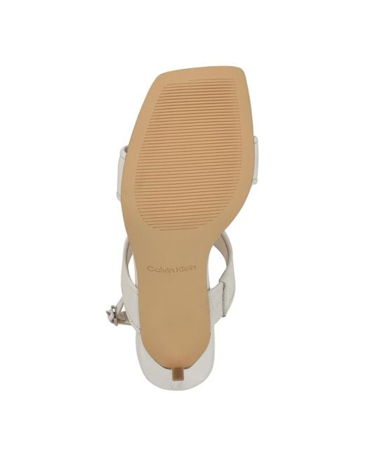 Calvin Klein Metallic Amour Double Band Slingback Stiletto Sandals