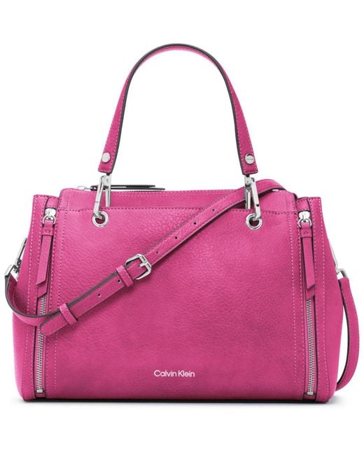 Calvin Klein Pink Reyna Satchel Bag