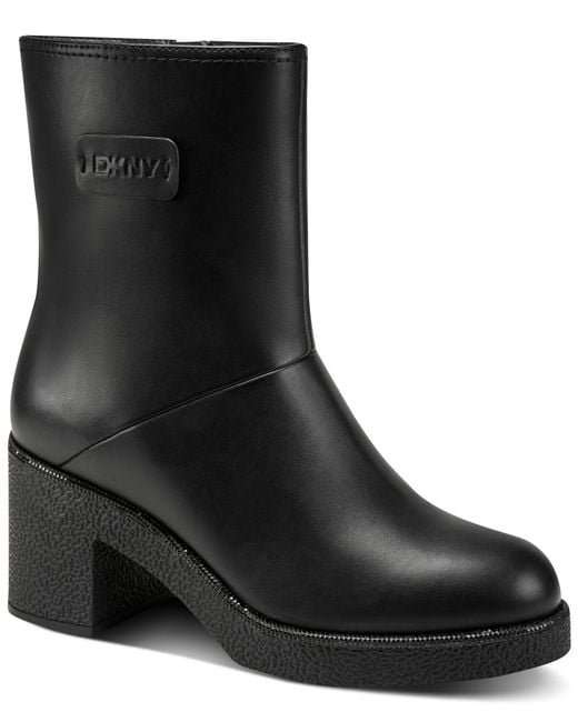 DKNY Black Traci Block Heel Booties