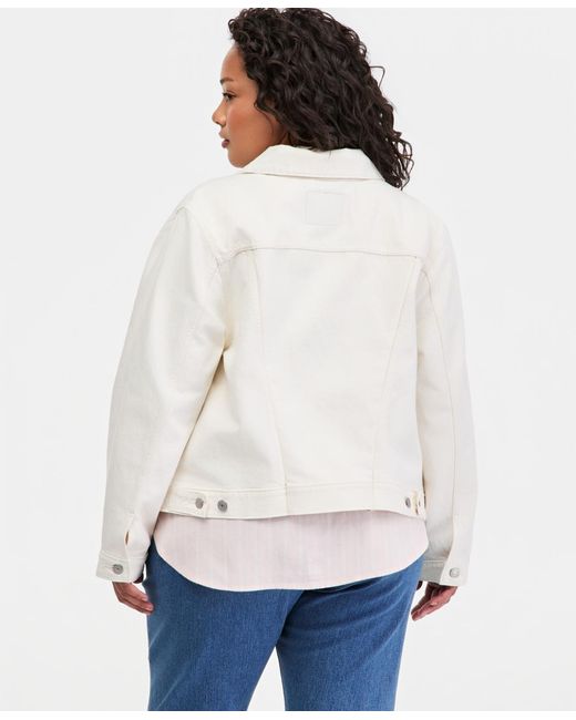 Levi's Blue Plus Size Original Trucker Collared Neck Jacket
