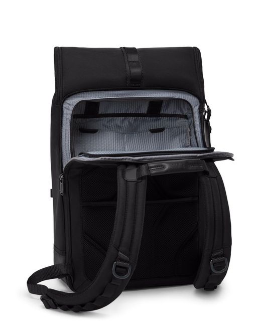Tumi Black Alpha Bravo Surveillance Backpack for men