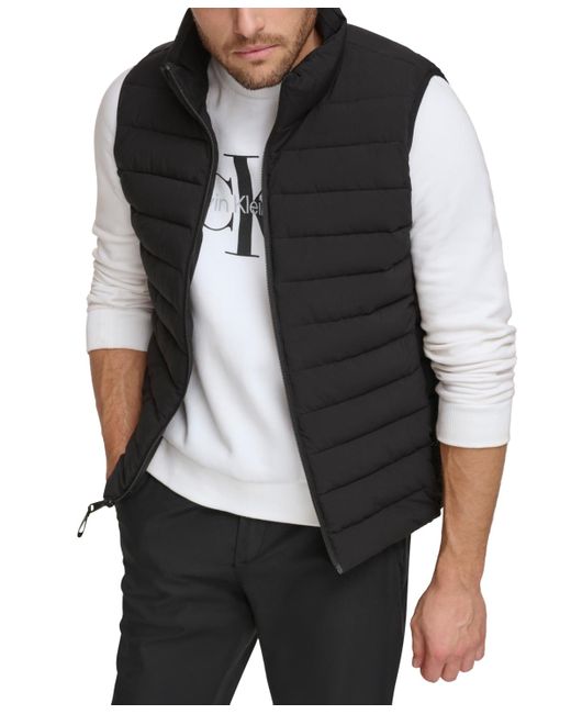 Calvin Klein Black Stretch Puffer Vest for men