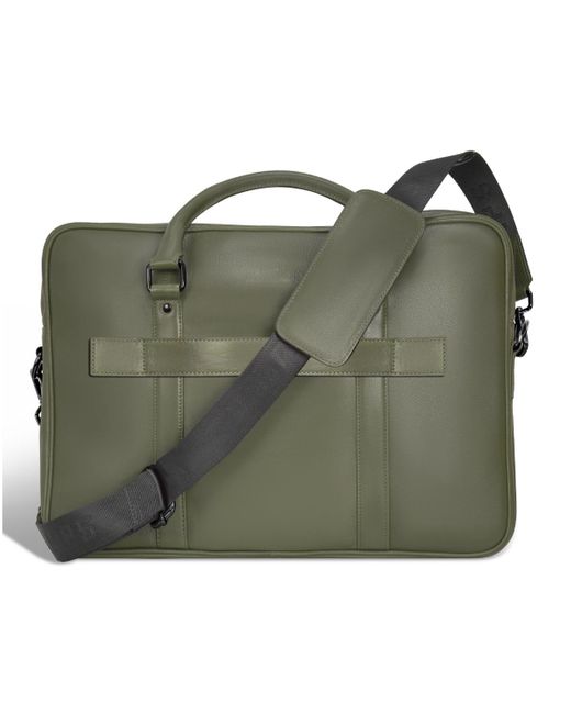 CHAMPS Green Onyx Collection Leather Slim Briefcase