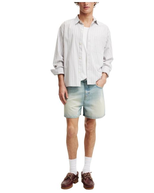 Cotton On Blue Denim Shorts for men