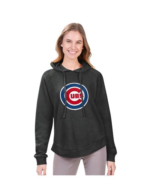 G-III 4Her by Carl Banks Black G-ill 4her By Carl Banks  Chicago Cubs Jordan Angel Raglan Fleece Pullover Hoodie