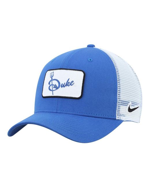 Nike Cotton Royal Duke Blue Devils Classic 99 Alternate Logo Trucker ...