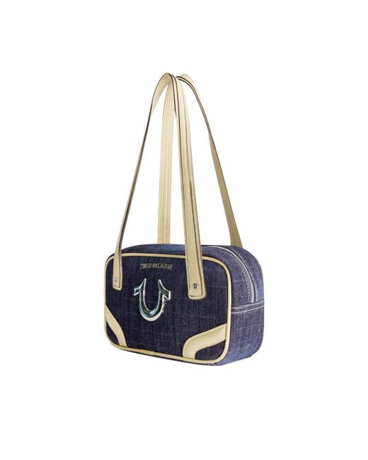 True Religion Blue Small Denim Bowling Satchel