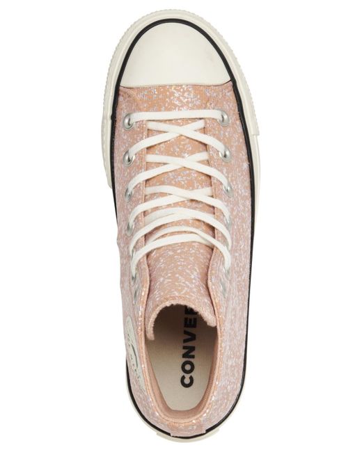 Converse Natural Chuck Taylor All Star Lift Platform Canvas High Top Casual Sneakers From Finish Line