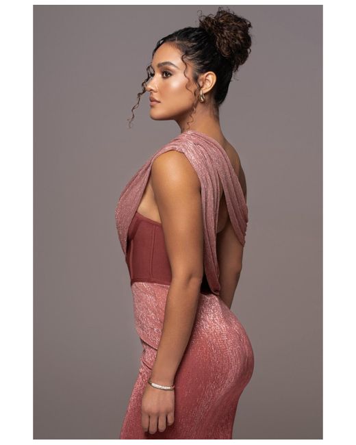 celestina draped maxi dress Pink Dusk Celestina Draped Maxi Dress