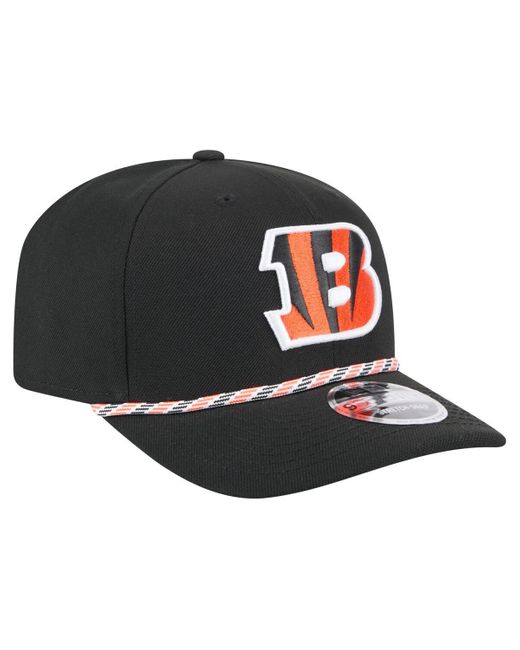 KTZ Black Cincinnati Bengals Gameday Multi Rope 9seventy Stretch-snap Hat for men