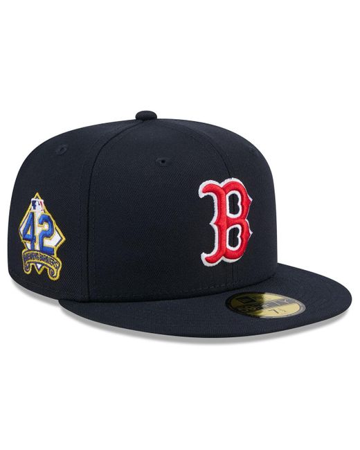 KTZ Blue Boston Red Sox 2025 Jackie Robinson Day 59fifty Fitted Hat for men
