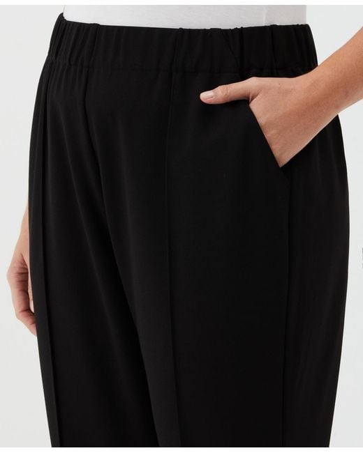 Rafaella Black Plus Size Easy Pull On Pants