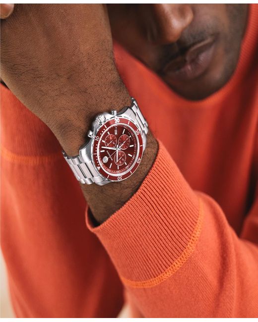 Movado Metallic Series 800 Swiss Quartz Chronograph Performance Steel Watch for men