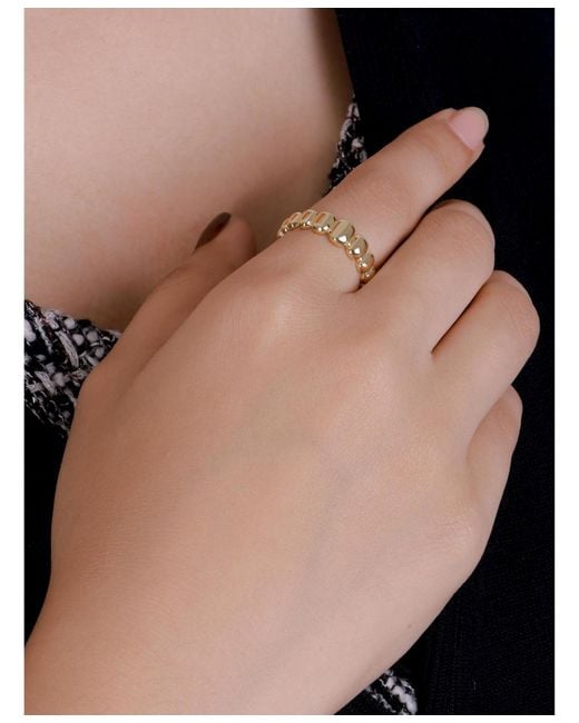 DEVATA Metallic Dome Puffy Ring