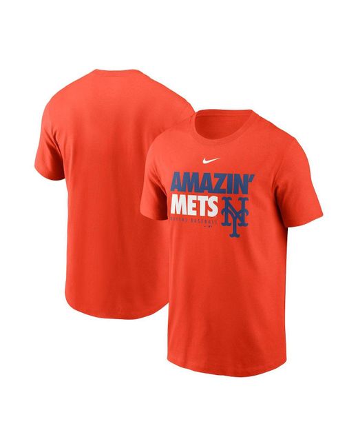 Nike Cotton Orange New York Mets Amazin' Mets Local Team T-shirt for ...