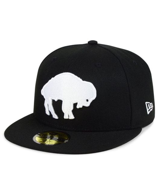 KTZ Buffalo Bills Black And White 59fifty Fitted Cap for men