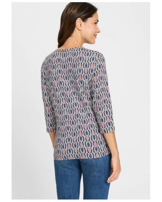 Olsen Gray Retro Print T-shirt