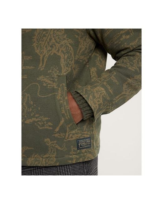 Pendleton Green Quilted Chamois Work Trucker Jacket for men