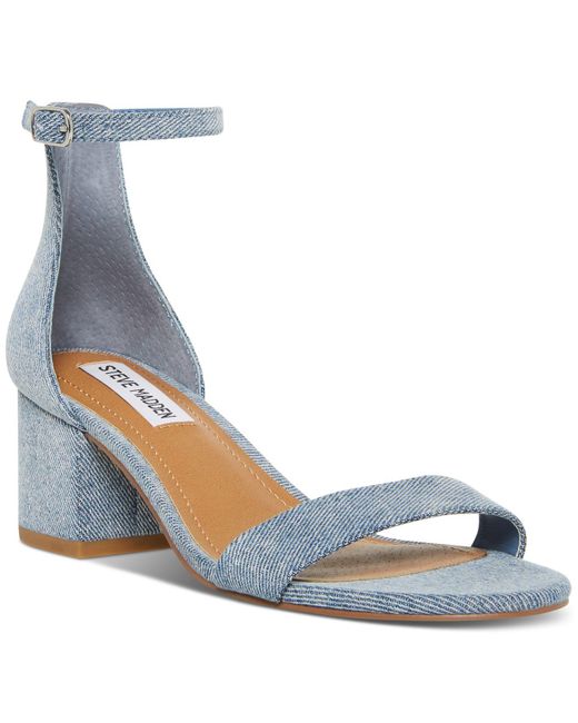 Steve Madden Irenee Two-piece Block-heel Sandals in Blue | Lyst