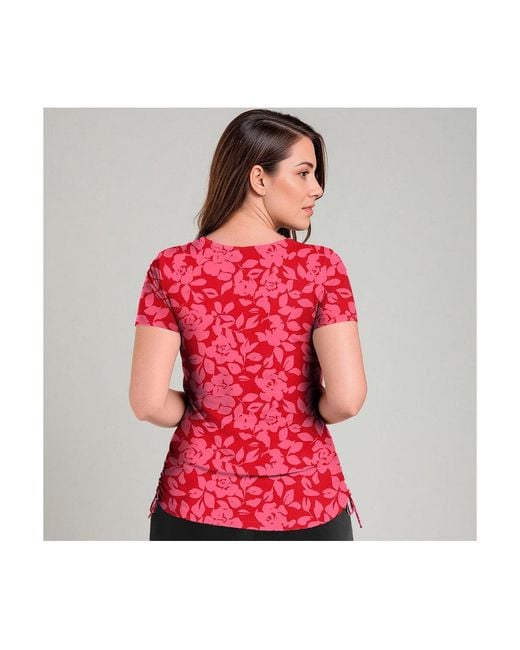 Calypsa Red Plus Size Adele Swim Top