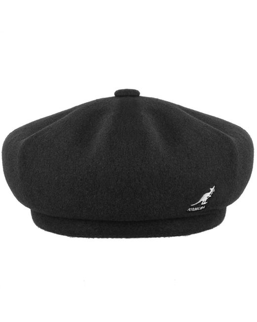 Kangol Black Wool Jax Beret for men
