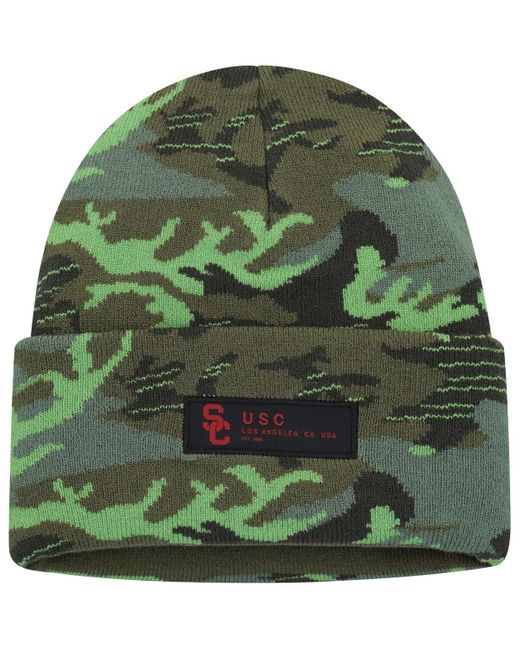 Nike Green Usc Trojans Veterans Day Cuffed Knit Hat for men
