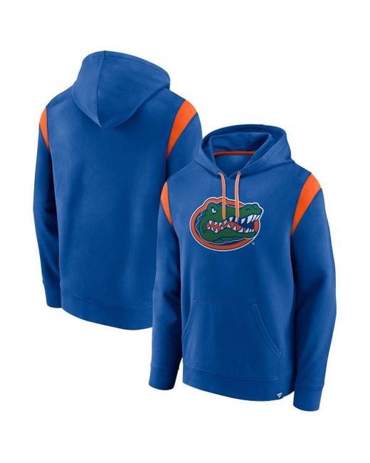 Fanatics Blue Florida Gators Gym Rat Pullover Hoodie for men