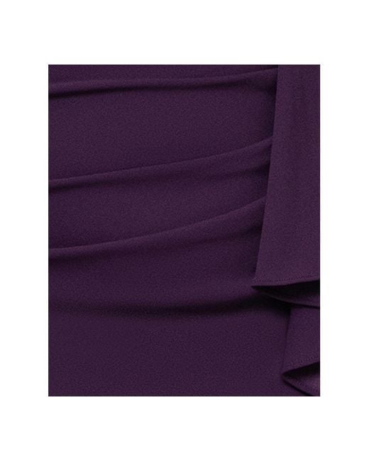 Betsy & Adam Purple Plus Size Ruffle Detail Maxi Dress