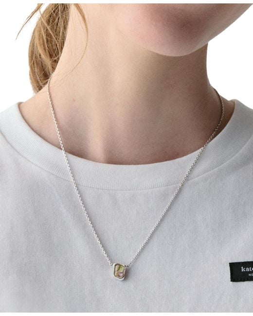 Kate Spade Metallic Cubic Zirconia Molten Pendant Necklace