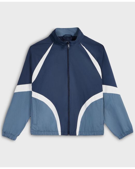 Mode Of One Blue Colorblocked Ripstop Track Jacket for men