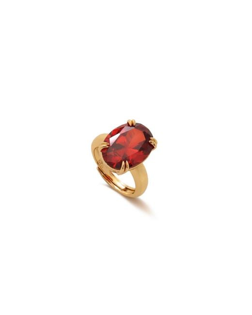 Retro Chic White Cherry Glow Ring