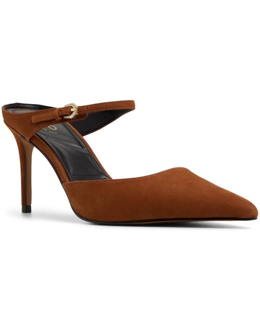 ALDO Brown Sidnney Two-piece Pointed Toe High Heel Pumps
