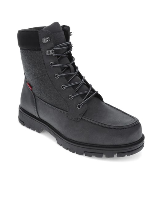Levi's Black Arizona Moc Neo Lace-up Boots for men
