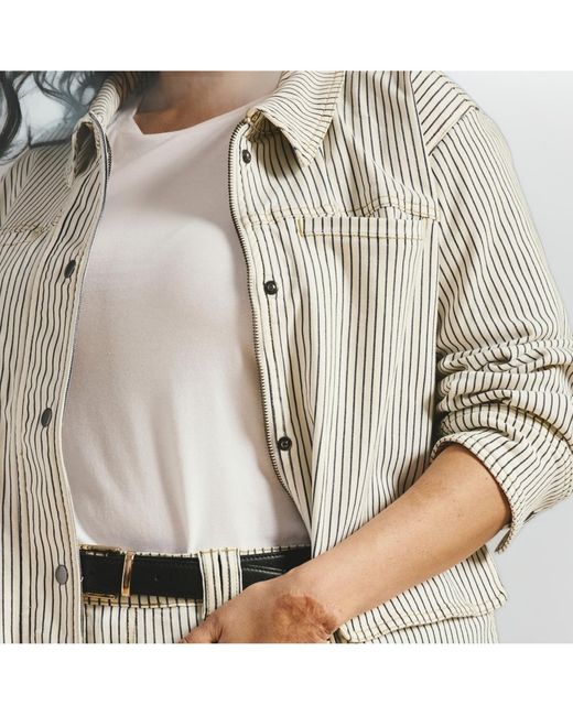 UNIVERSAL STANDARD Natural Plus Size Denim Utility Jacket