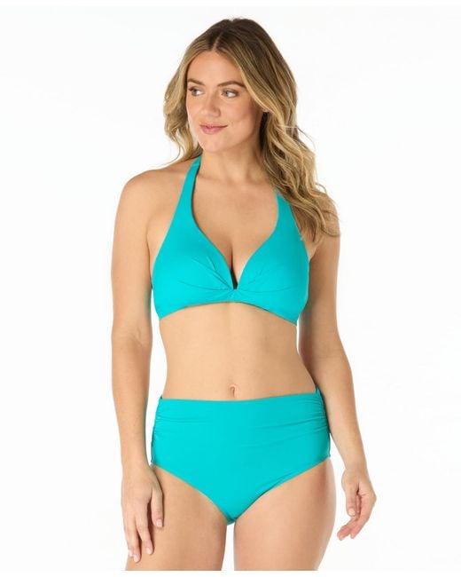 Coco Reef Blue V-neck Bikini Top