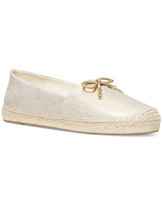 Michael Kors Michael Nori Slip-on Bow Espadrille Flats in White | Lyst