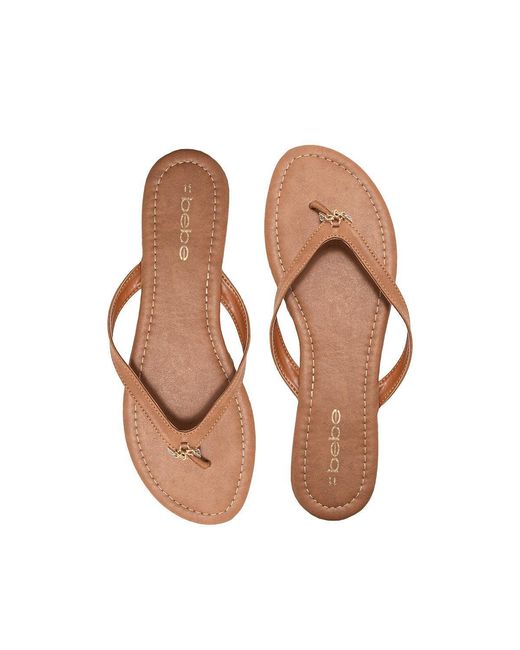 Bebe Brown S Flat Sandals