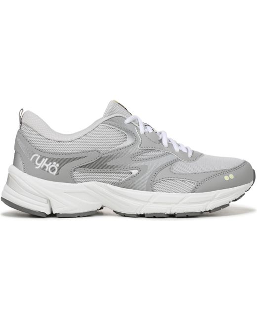Ryka White Invoke 2 Lace Up Walking Sneakers