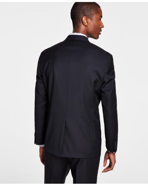 Michael Kors Blue Classic-fit Wool Stretch Solid Suit Jacket for men