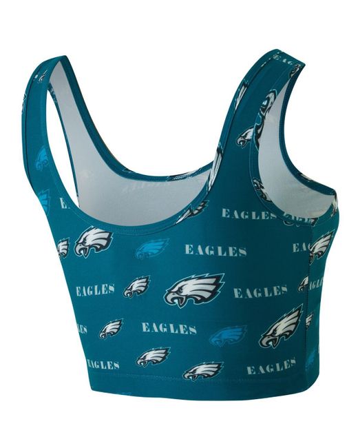 Concepts Sport Blue Midnight Philadelphia Eagles Mosaic Allover Print Bralette