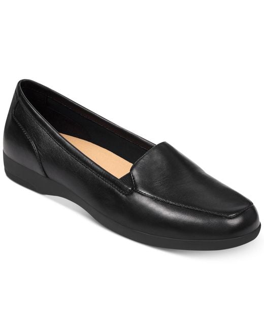 Easy Spirit Black Devitt Square Toe Slip-on Casual Flats