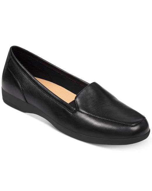 Easy Spirit Black Devitt Square Toe Slip-on Casual Flats