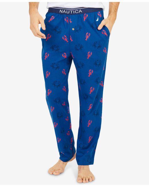 Lobster Print Cotton Pajama Pants 